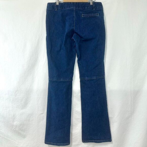 OLD NAVY‎ Y2K 2000s Blue Dark Wash Low Rise Flare Bootcut Jeans Womens 8 Vintage - Picture 4 of 8